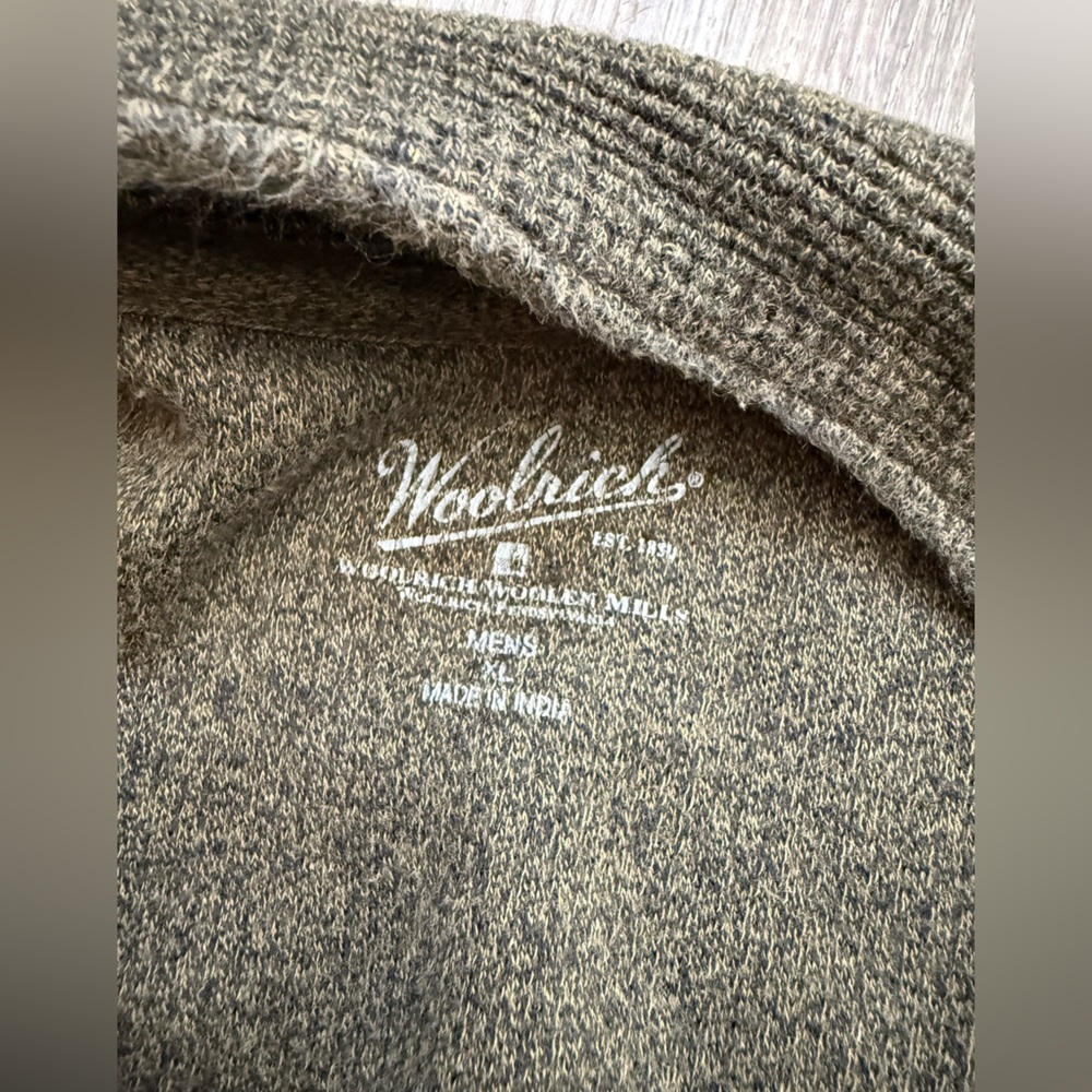 Woolrich Bromley Green Sweater Half Zip Pullover XL - Picture 6 of 12